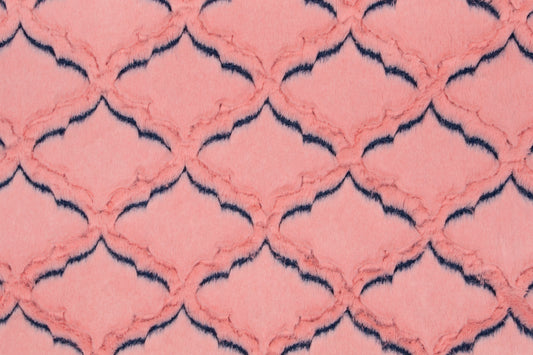 Luxe Cuddle® Frosted Lattice Navy/Coral